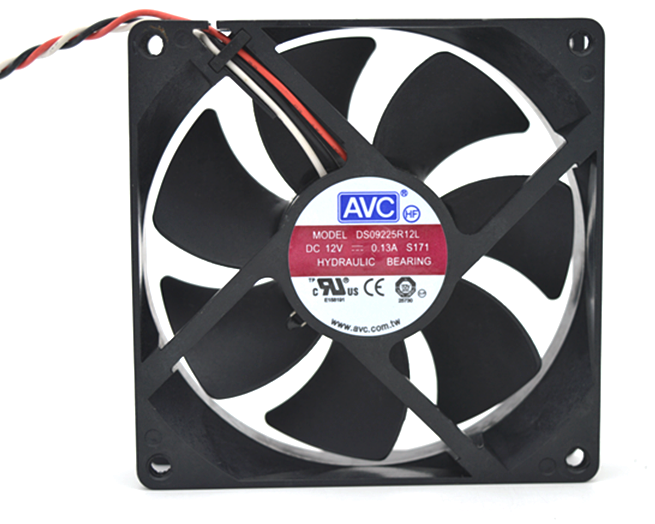 Original AVC DS09225R12L Cooling Fan 12V 0.13A 1.56W 3wires DS09225R12L Fans